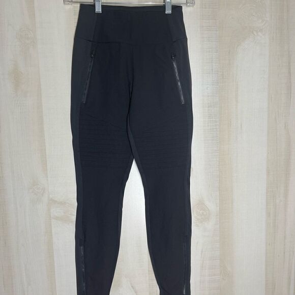 Athleta‎ Headlands hybrid moto tights black, size 0 petite - Picture 1 of 16